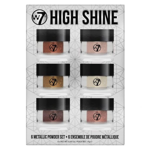 W7 High Shine! 6 Metallic Powder Gift Set 1.5 gr