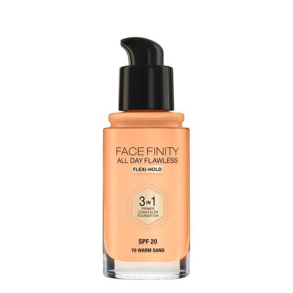 Max Factor Facefinity All Day Flawless 3 In 1 Foundation 70 Warm Sand 30ml