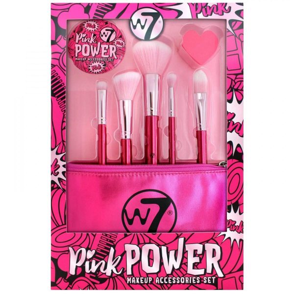 W7 Pink Power Makeup Accessories Set-Σετ Πινέλα 20gr