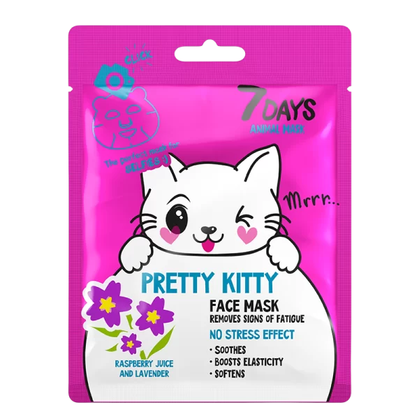 7 Days Animal Pretty Kitty Sheet Mask 28gr