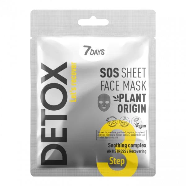 7DAYS Μάσκα Προσώπου SOS Sheet Face Mask Soothing Complex Step 3