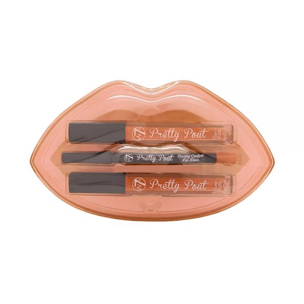 W7 Cosmetics Pretty Pout Lip Kit Set Sweetheart 2τμχ-1 x Semi-Matte Liquid Lipstick-Solo 1 x Matte Liquid Lipstick – Crowd Pleaser 1 x Comfort Lip Liner – Crowd Pleaser