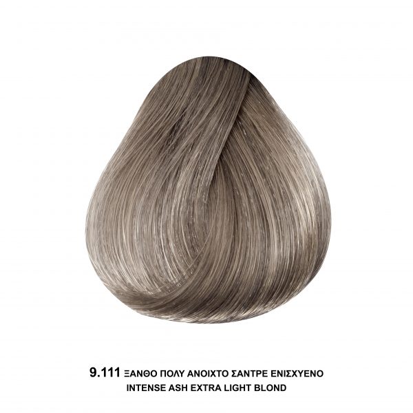 Bioshev Professional Hair Color Cream 9.111 Ξανθό Πολύ Ανοιχτό Σαντρέ  Ενισχυμένο 100ml