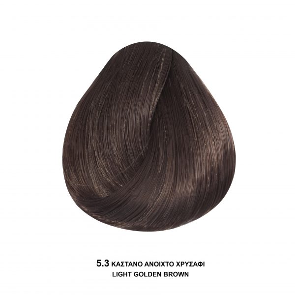 Bioshev Professional Hair Color Cream 5.3 Καστανό Ανοιχτό Χρυσαφί 100ml