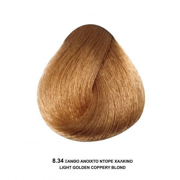 Bioshev Professional Hair Color Cream 8.0 Ξανθό Ανοιχτό Ντορέ Χάλκινο 100ml