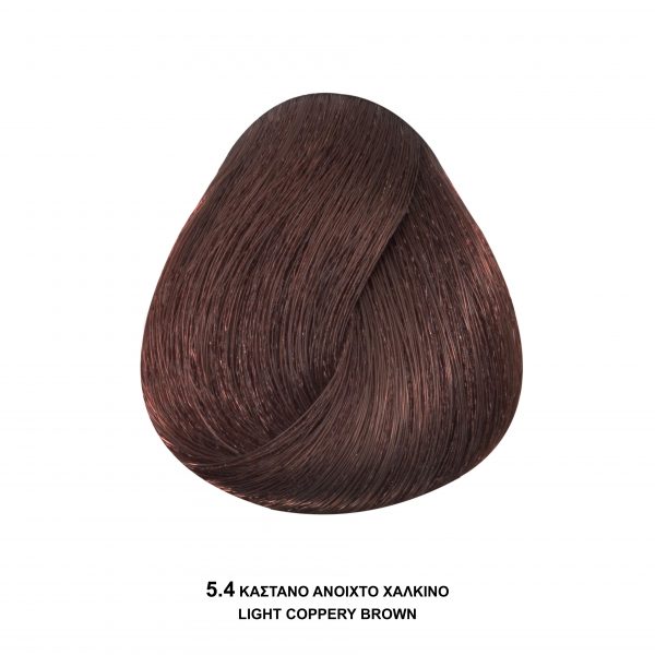 Bioshev Professional Hair Color Cream 5.4 Καστανό Ανοιχτό Χάλκινο 100ml