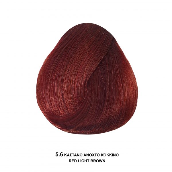 Bioshev Professional Hair Color Cream 5.6 Καστανό Ανοιχτό Κόκκινο 100ml