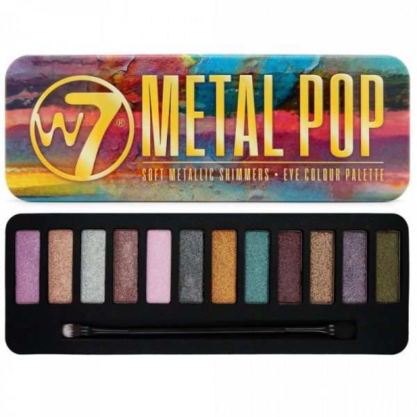 W7 Metal Pop Soft Metallic Shimmers Eye Colour Palette 15.6g