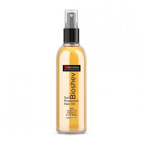 Bioshev Sun Protection Hair Oil With Argan Oil Vitamine E And Uv Filters 150ml