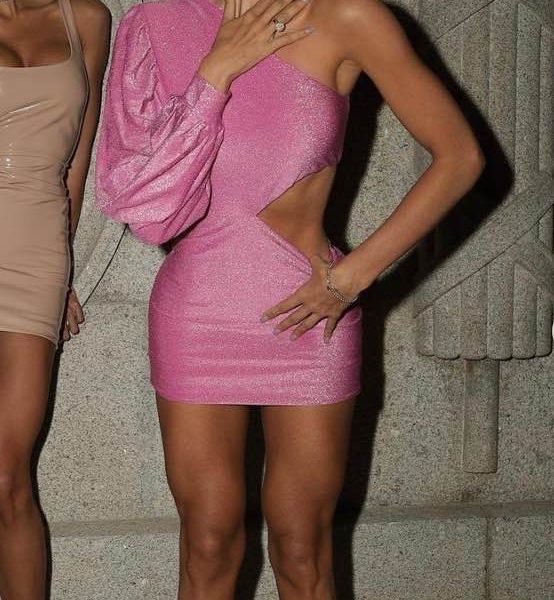 Φόρεμα Lurex Ροζ One Size