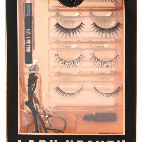W7 Lash Heaven Eye Collection Kit False Eyelashes Glue Curler Eyeliner Makeup 7τμχ