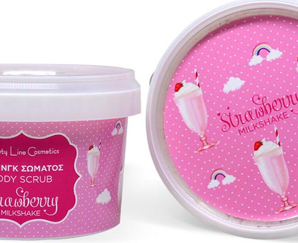 Beauty Line Cosmetics Πήλινγκ Σώματος Με Υπέροχο Άρωμα Strawberry Milkshake 250ml