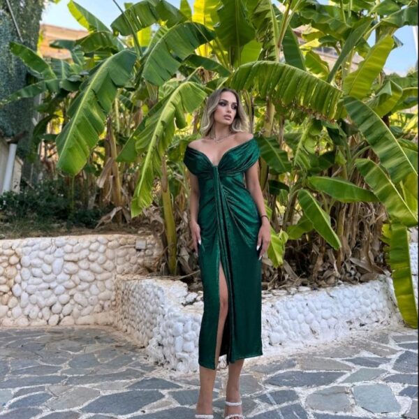 Φόρεμα Μεταλιζέ Πράσινο One Size