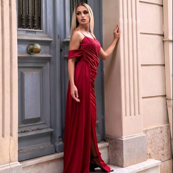 Φόρεμα Κόκκινο Μακρύ