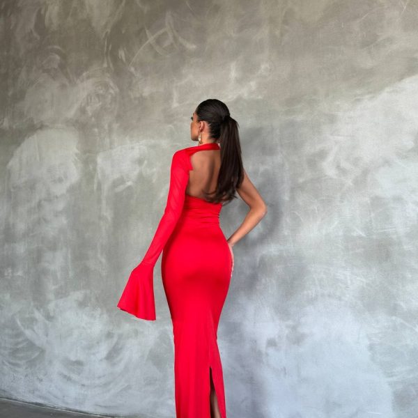 Φόρεμα Μακρύ Κόκκινο One Size